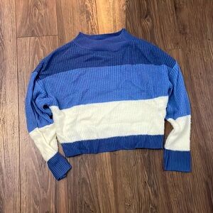 blue striped sweater